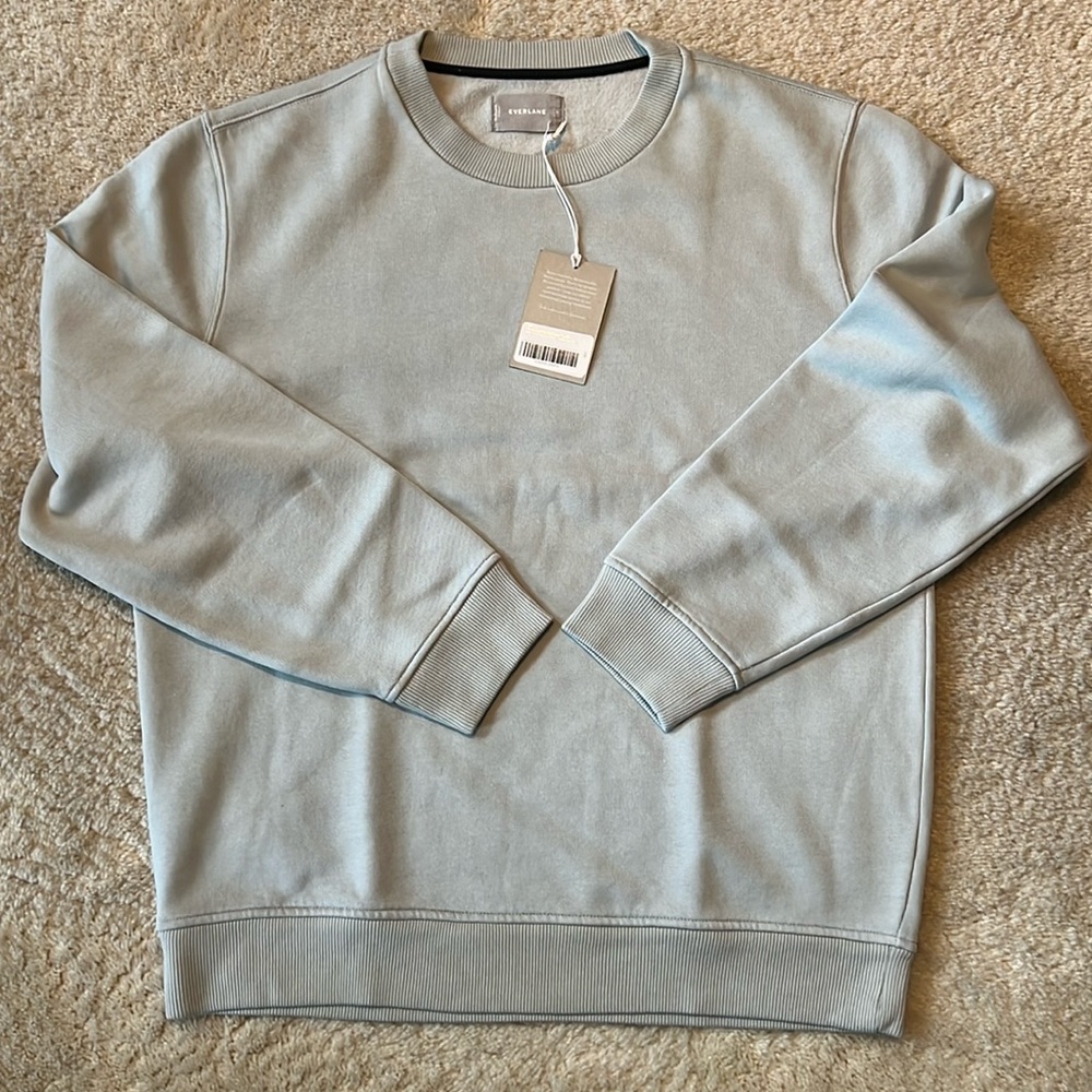 Men’s Everlane The Uniform Crewneck Sweatshirt Light Blue XL